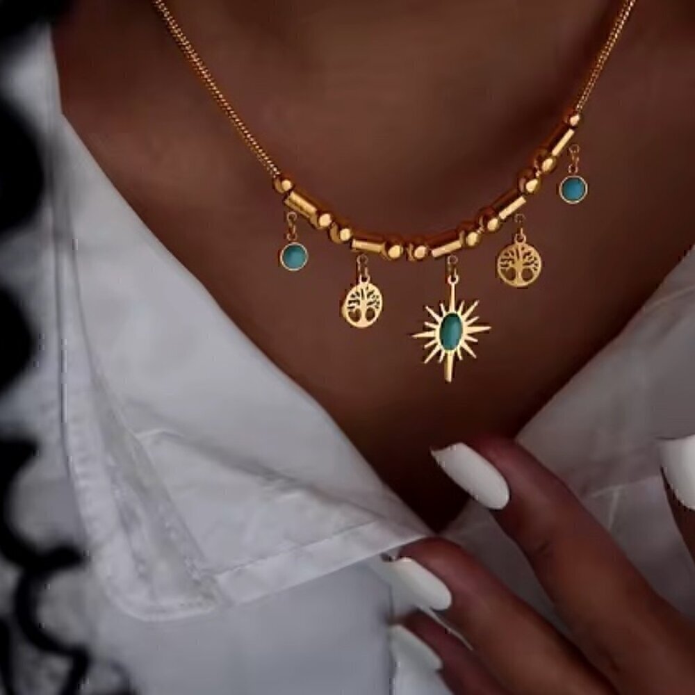 NEW -‎ Bohemian Gold Necklace
